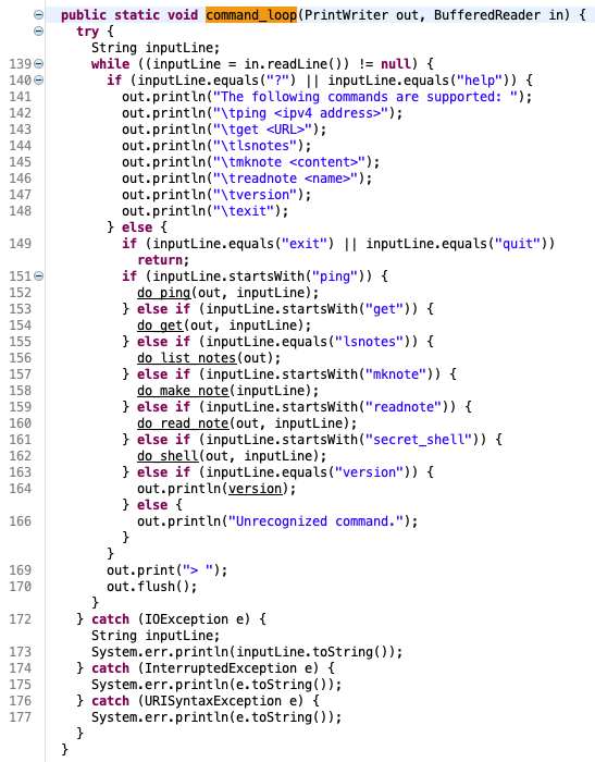 command_loop() method decompiled