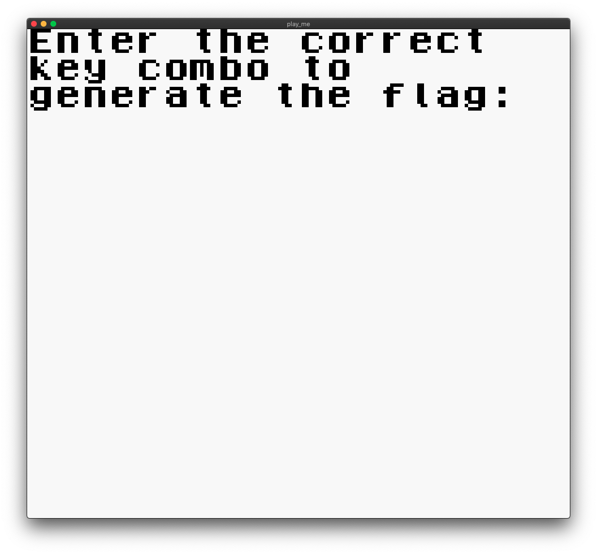 ROM running in OpenEmu — prompt to enter key combo