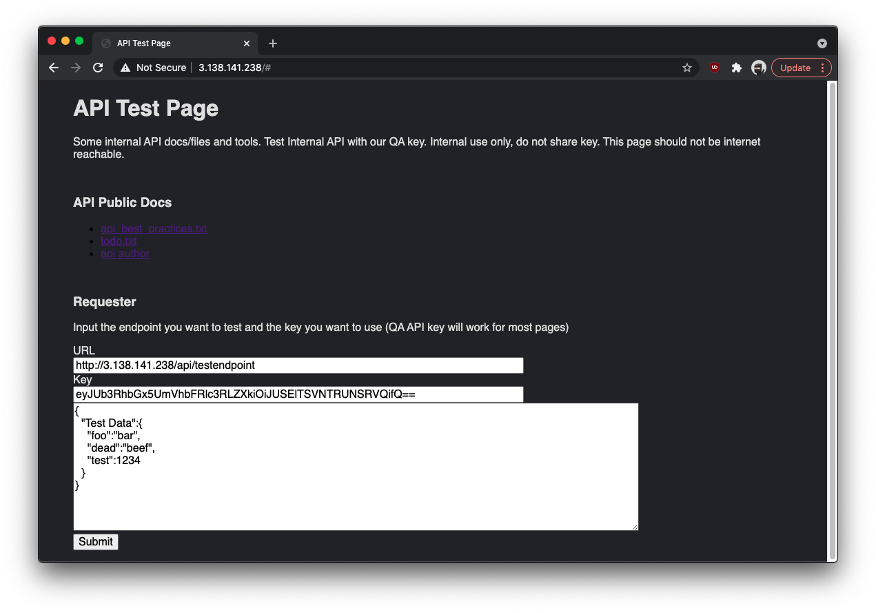 Challenge 3 — main application page